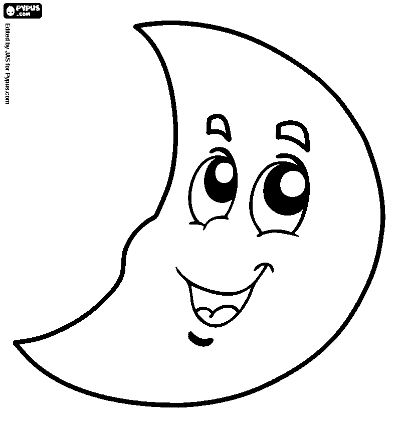 Moon Coloring Pages for Toddlers