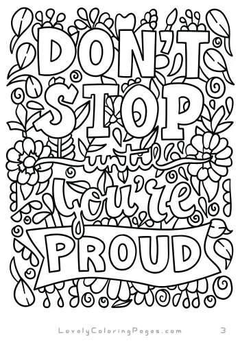 Motivational quotes coloring pages